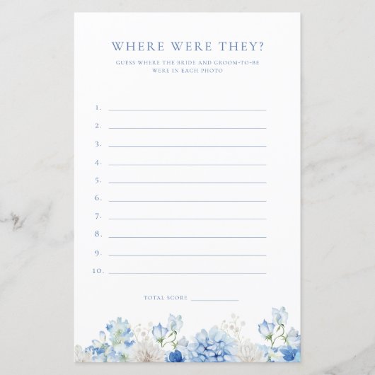 Blue Floral Arch Vrijgezellenfeest waar waren ze (Voorkant)