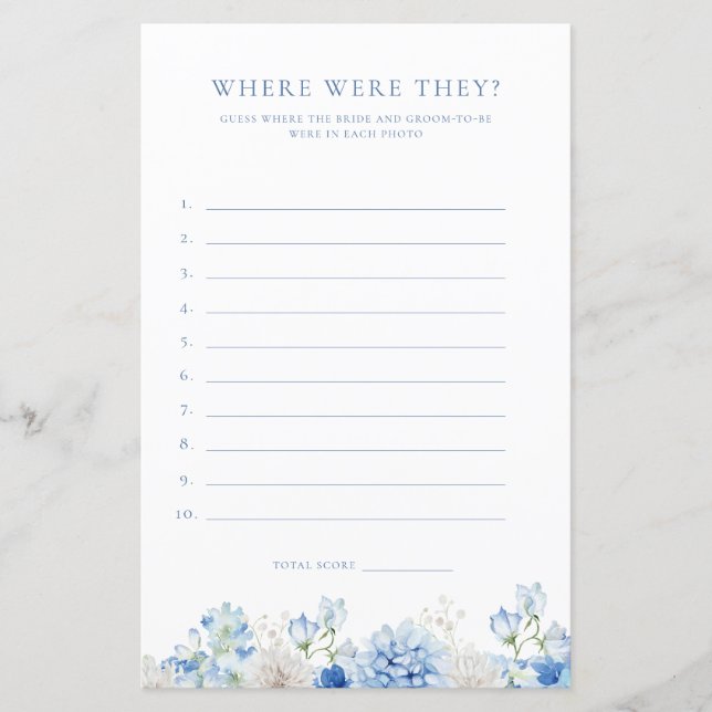 Blue Floral Arch Vrijgezellenfeest waar waren ze (Voorkant)