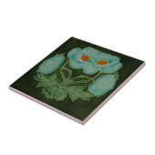 Blue Floral Art Nouveau Repro Pilkington 1910 Tegeltje (Zijkant)
