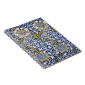 Blue Floral Artist Design William Morris Notitiebo Notitieboek (Rechterzijde)