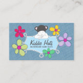 Blue Floral Baby Doodle Lijst voor handgemaakte ve Visitekaartje (Voorkant)