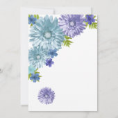 Blue Floral Baby In Bloom Floral Baby Shower Kaart (Achterkant)