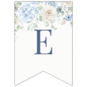 Blue Floral Baby in Bloom Hydrangea Baby shower Vlaggetjes (Derde vlag)