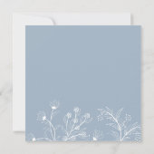 Blue Floral Baby shower Kaart (Achterkant)