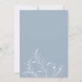 Blue Floral Baby shower Kaart (Achterkant)
