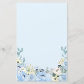 Blue Floral Baby shower Wat is er op je telefoonsp (Achterkant)