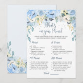 Blue Floral Baby shower Wat is er op je telefoonsp Kaart (Voorkant / Achterkant)