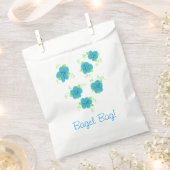 Blue Floral Bagel Bag Bedankzakje (Geknipt)