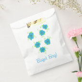 Blue Floral Bagel Bag Bedankzakje (Gezegeld)