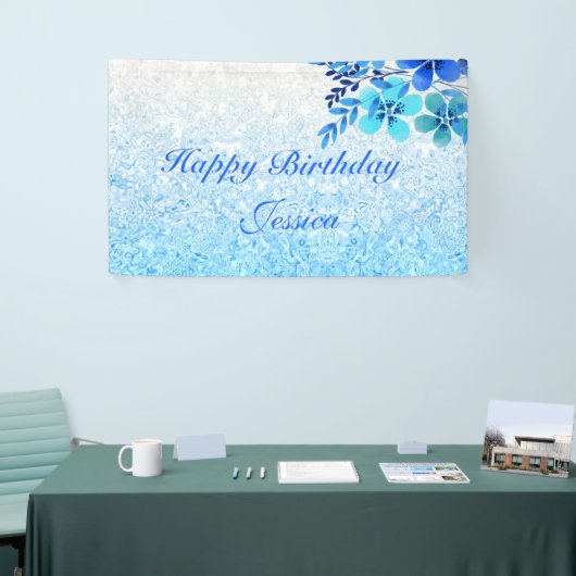 Blue Floral Banner (Beurs)