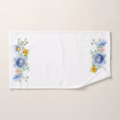Blue Floral Bath Towelset Bad Handdoek (Handdoek)