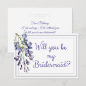 Blue Floral... ben je mijn bruidsmeisje Kaart? Kaart (Voorkant / Achterkant)