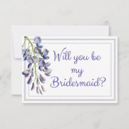 Blue Floral... ben je mijn bruidsmeisje Kaart? Kaart