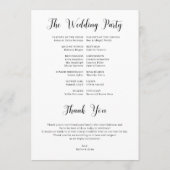 Blue Floral Best Day Ever Wedding Tijdschema Programmakaart (Achterkant)