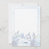 Blue Floral Birth Affirmation Art Feestdagenkaart (Achterkant)