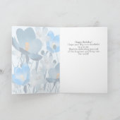 Blue Floral Birthday Kaart (Binnen)
