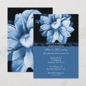 Blue Floral Bloom Bridal Shower Kaart (Voorkant / Achterkant)