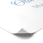 Blue Floral Blueberry Pannenkoek Baby shower Welko Poster (Hoek)