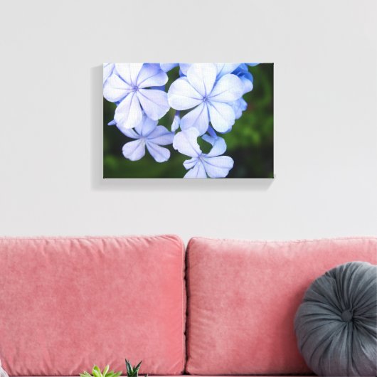Blue Floral Bokeh Canvas Afdruk (Insitu (Woonkamer))