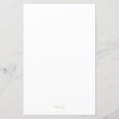 Blue Floral Border Wedding Menu Sjabloon (Achterkant)