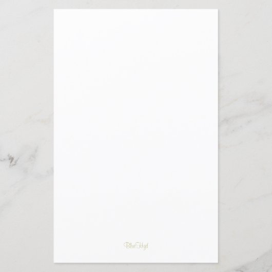 Blue Floral Border Wedding Menu Sjabloon (Achterkant)