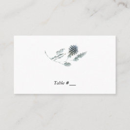 Blue Floral Botanical Element Wedding Escort Card/ Plaatskaartje