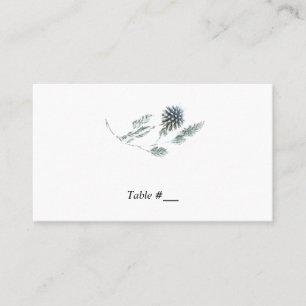 Blue Floral Botanical Element Wedding Escort Card/ Plaatskaartje