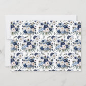 Blue Floral Botanical Note Card Notitiekaartje (Voorkant)