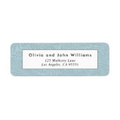 Blue Floral Botanical Return Address Label (Voorkant)