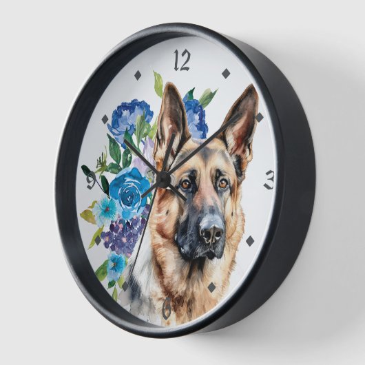 Blue Floral Bouquet German Shepherd Dog (Hoek)