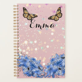 Blue Floral bouquet in the blooming garden Planner