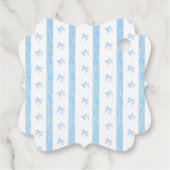 Blue Floral Boy Baby shower dank u Bedankjes Labels (Achterkant)