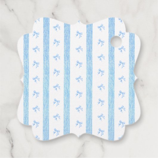 Blue Floral Boy Baby shower dank u Bedankjes Labels (Achterkant)