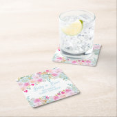 Blue Floral Boy Baby shower Kartonnen Onderzetters (Insitu)