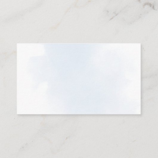 Blue Floral Boy Baby shower Luier Raffle Informatiekaartje (Achterkant)