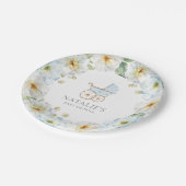 Blue Floral Boy Baby shower Paper Bord (Gekanteld)