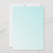 Blue Floral Boy Elegant Vierkant Baby shower Kaart (Achterkant)