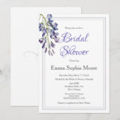 Blue Floral Bridal Shower Kaart (Voorkant / Achterkant)