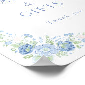 Blue Floral Bridal Tea Party Welcome Poster (Hoek)