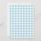 Blue Floral Bunny Calligraphy Spring Baby shower Kaart (Achterkant)