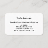 Blue Floral Cake Mixer Bakery Visitekaartje (Achterkant)