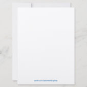 Blue Floral Cascading uitnodiging (Achterkant)