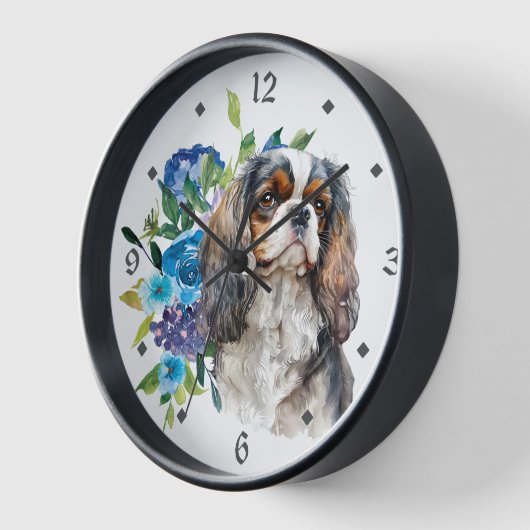 Blue Floral Cavalier King Charles Spaniel Dog (Hoek)
