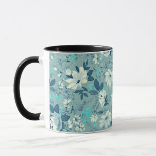 Blue Floral Ceramic Mok