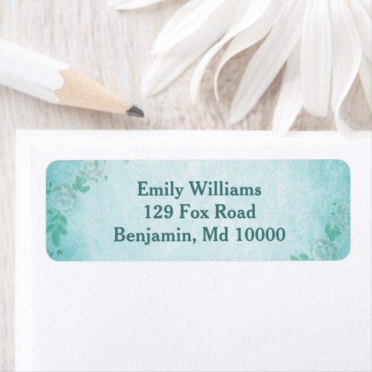 Blue Floral Chic Etiket (Insitu)