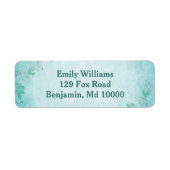 Blue Floral Chic Etiket (Voorkant)