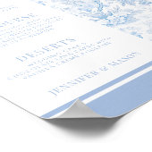 Blue Floral Chinoiserie Menu Instant Download Poster (Hoek)