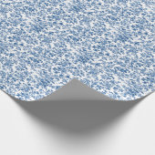 Blue Floral Chinoiserie Toile Cadeaupapier (Hoek)
