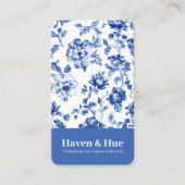 Blue Floral Classic Delfts Blauw Patroon Visitekaartje (Voorkant)