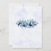 Blue Floral Classic Elegant Vrouwen 50ste Verjaard Kaart (Achterkant)